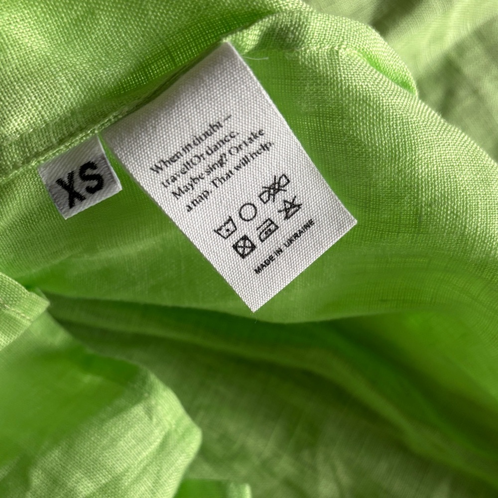 Sleeper Lime Green Off-Shoulder Midi Dress - Picture 8 of 8